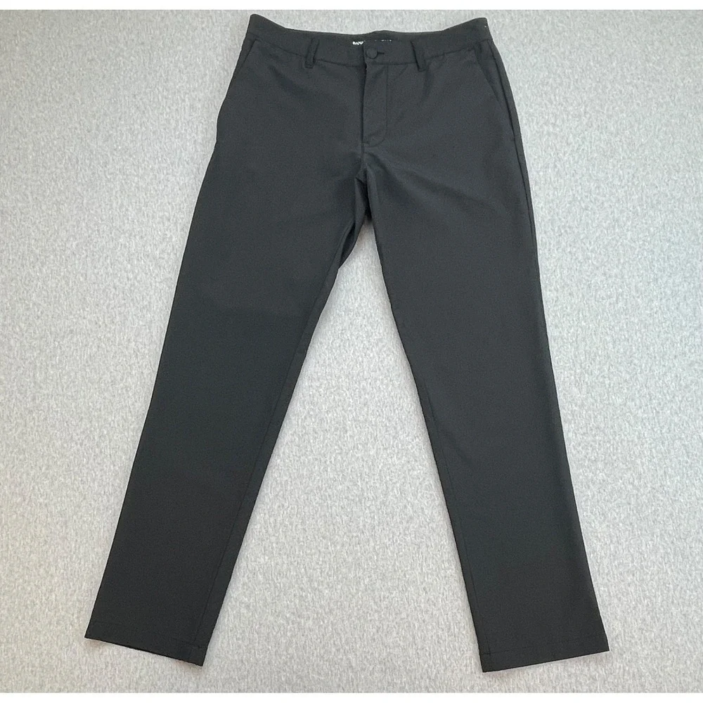 Banana Republic Pants Mens 32 x 32 Black Performance Flat Front Slim Fit Golf